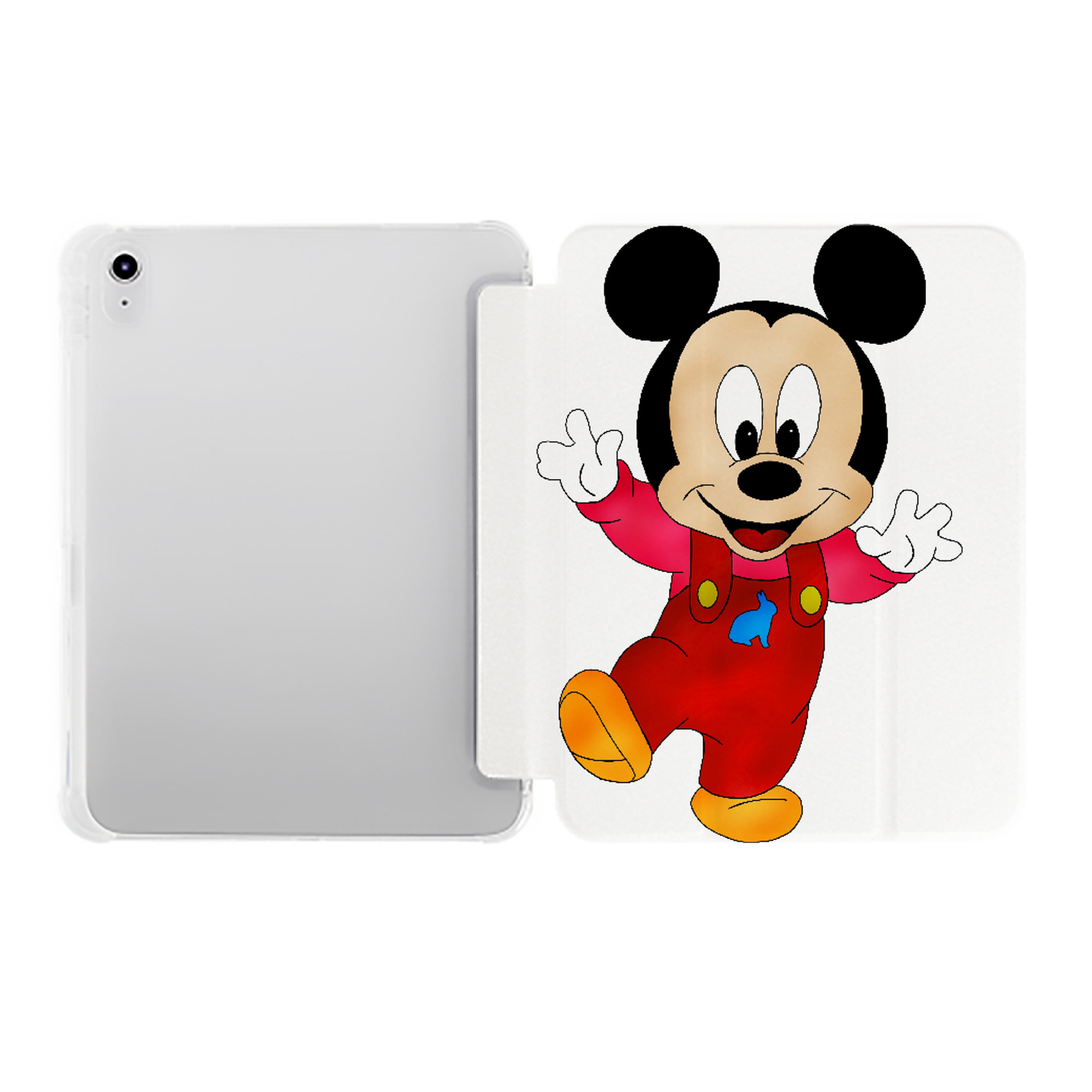 （画像用） ミッキーマウス Mickey Mouse IPad ケース ペン収納付き 三つ折りスタンド PUレザー×シリコン 対応機種9.5/10.5/10.9インチ